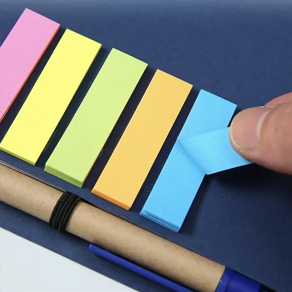 A5 Kraft Paper Cover Pocket Sticky Notebook