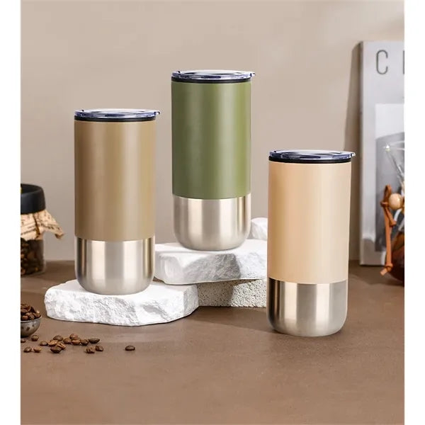 16oz Vacuum Insulated Coffee Mug with Silicone Straw