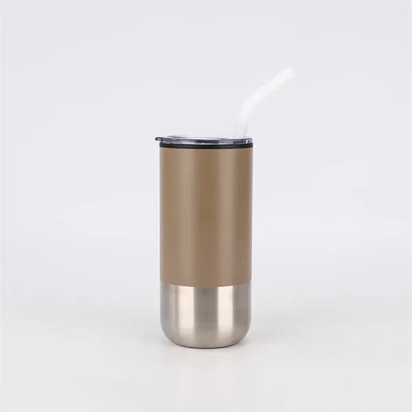 16oz Vacuum Insulated Coffee Mug with Silicone Straw
