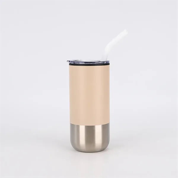 16oz Vacuum Insulated Coffee Mug with Silicone Straw