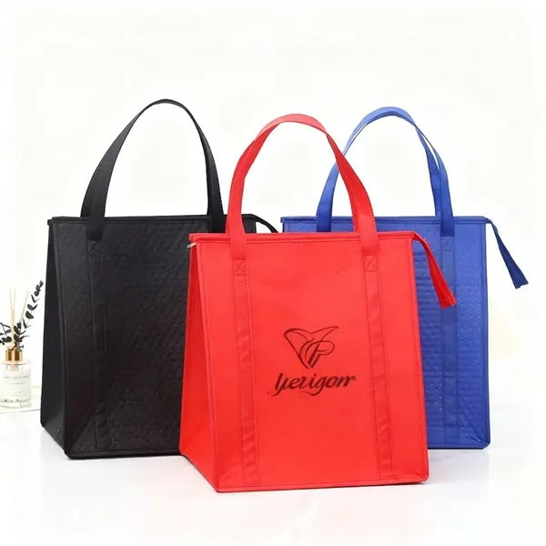 Non-woven thickened aluminum film insulation bag