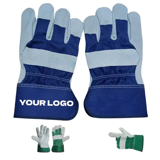 Cowhide Leather Work Gloves Safety Gear Mechanics