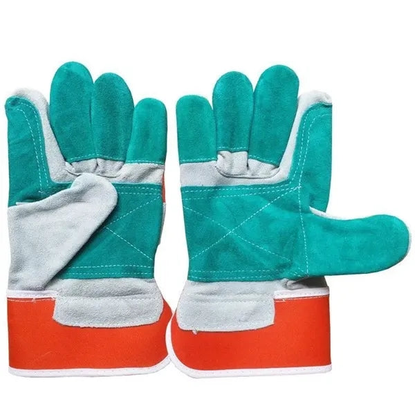 Cowhide Leather Work Gloves Safety Gear Mechanics