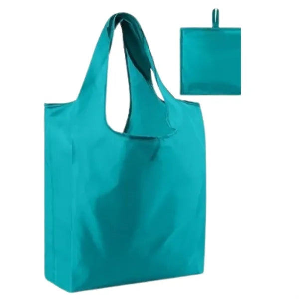 Waterproof foldable shopping bag with compact storage. Eco-f