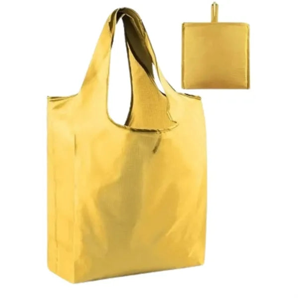 Waterproof foldable shopping bag with compact storage. Eco-f