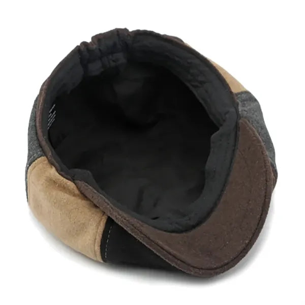 Color-block Classic Wool Beret for Autumn and Winter