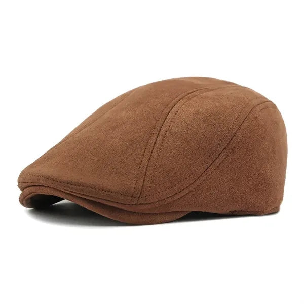 Suede Unisex Duckbill Retro Hat for Spring and Autumn
