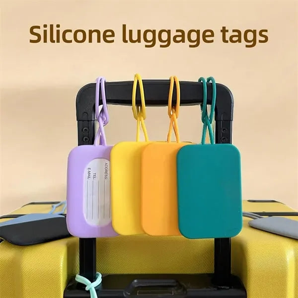 Silicone Luggage Tag with Name ID Card
