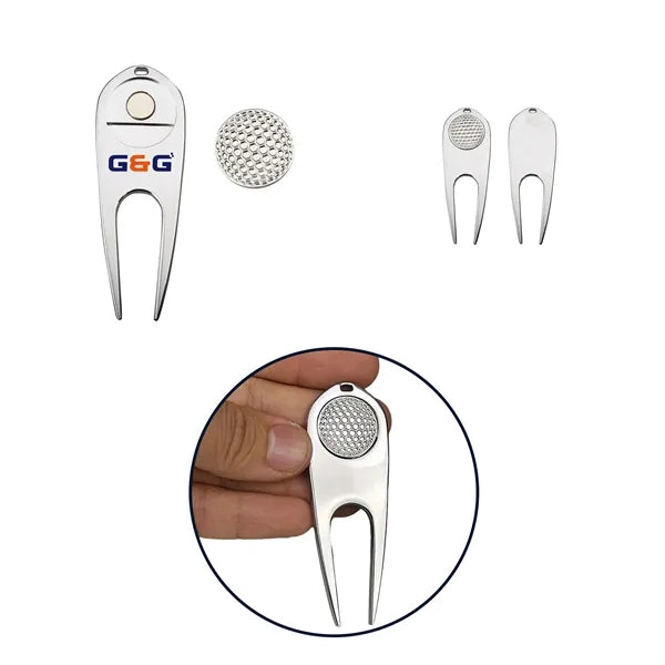 Zinc Alloy Golf Divot Tool W/ Ball Marker