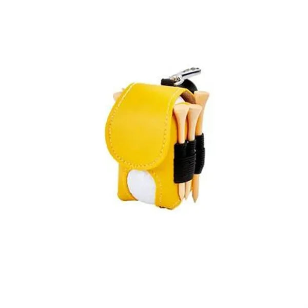 Portable PU Leather Golf Ball Pouch