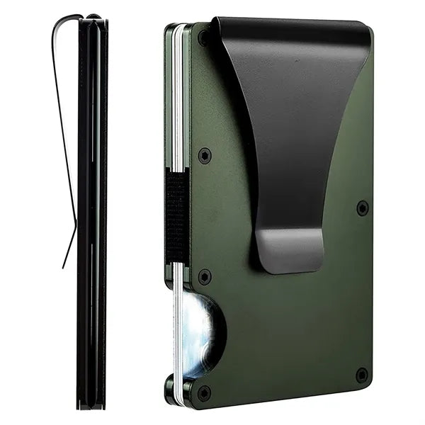 RFID Blocking Aluminum Card Holder w/ Money Clip