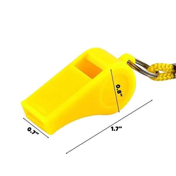 Colorful ABS Safety Whistle w/ Lanyard