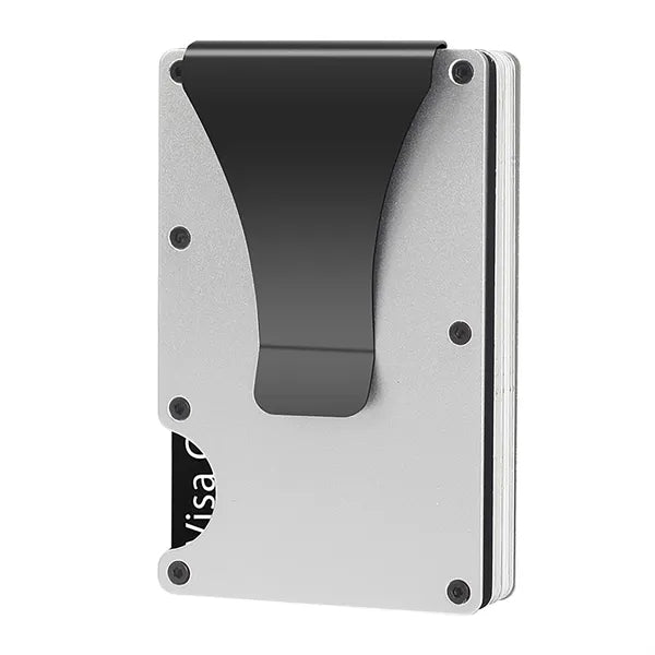 RFID Blocking Aluminum Card Holder w/ Money Clip