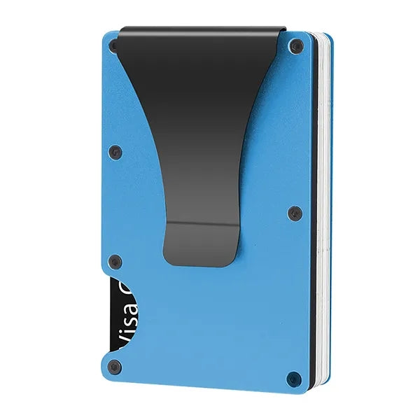 RFID Blocking Aluminum Card Holder w/ Money Clip