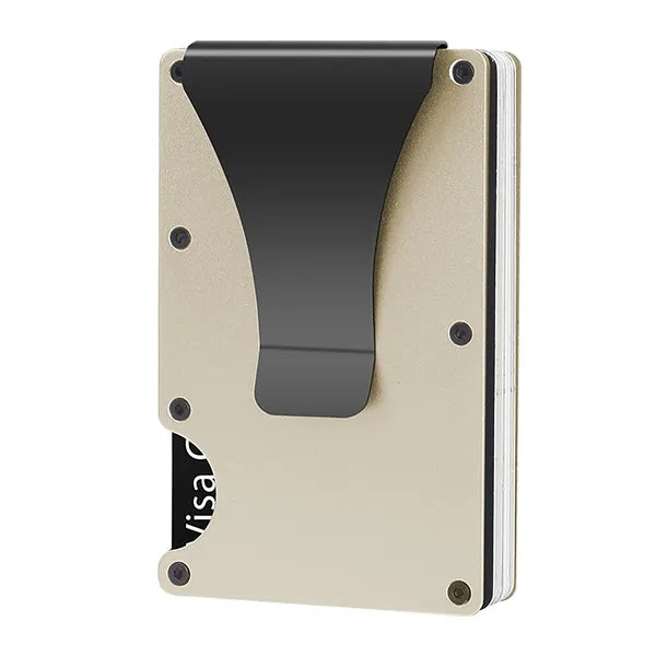 RFID Blocking Aluminum Card Holder w/ Money Clip