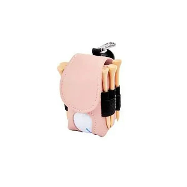 Portable PU Leather Golf Ball Pouch