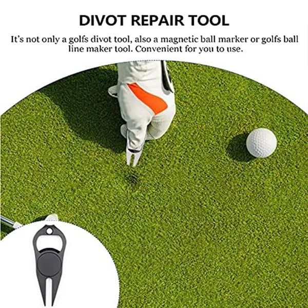 Golf Divot Tool w/ Magnetic Ball Marker & Bottle Opener