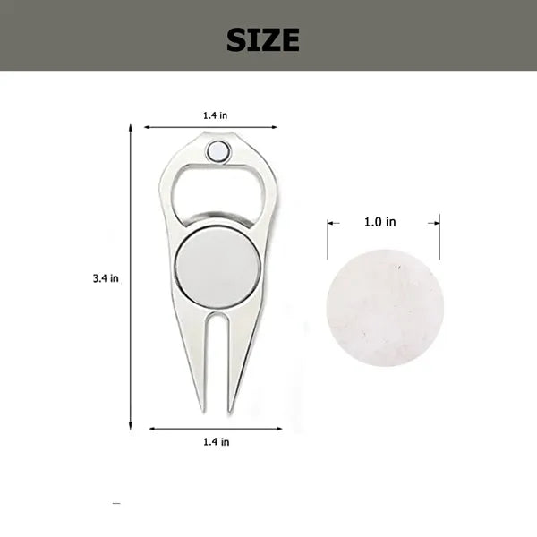 Golf Divot Tool w/ Magnetic Ball Marker & Bottle Opener