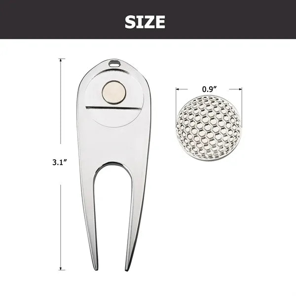 Zinc Alloy Golf Divot Tool W/ Ball Marker