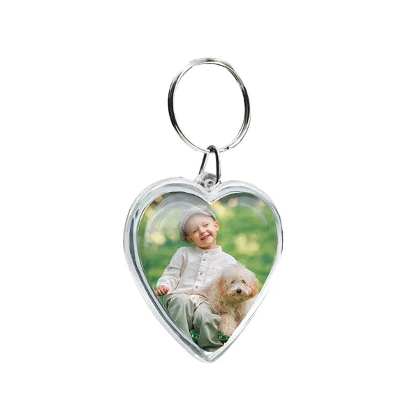 Printed Heart Keyring
