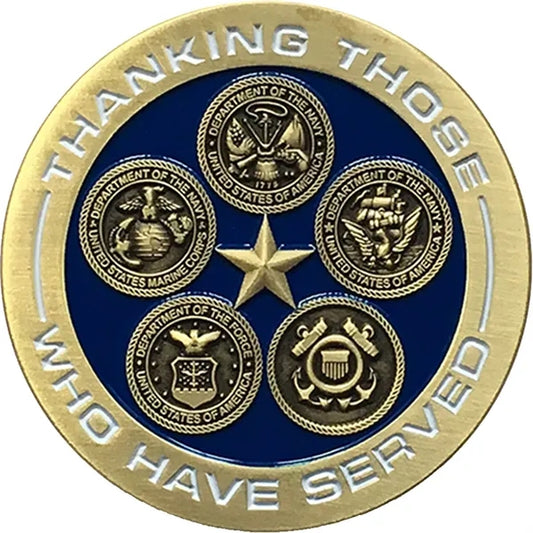 2" 4 Colors 2 Sided Zinc Challenge Coins