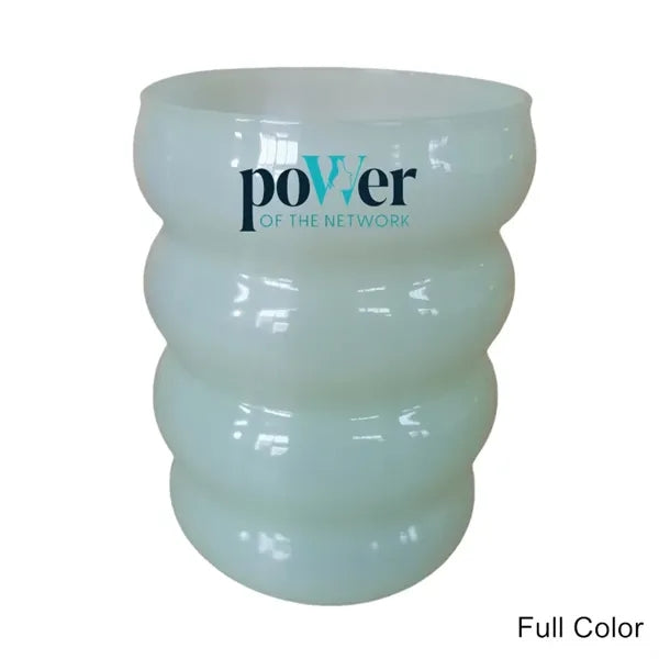 10 oz Ripple Color Spiral Glass Cup Twisted Mug with Straw