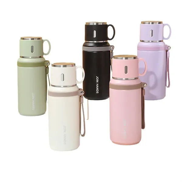 20oz Stainless Steel Insulated Bottle with Travel Cup