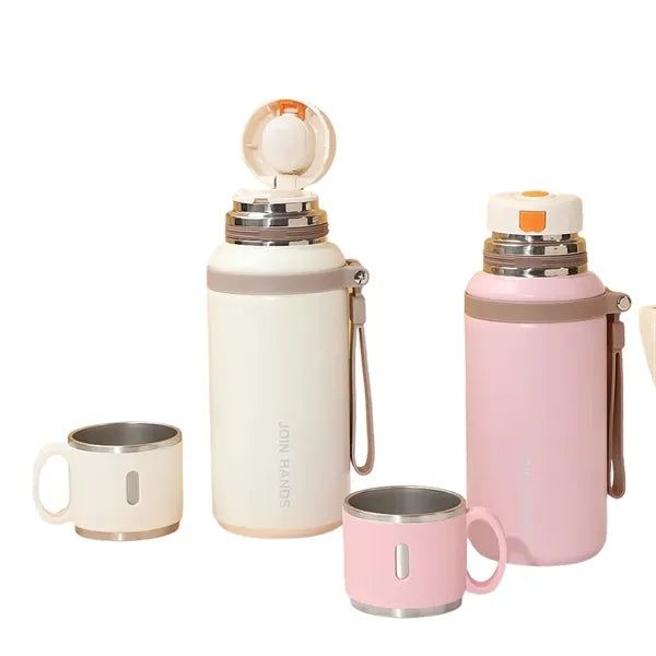 20oz Stainless Steel Insulated Bottle with Travel Cup