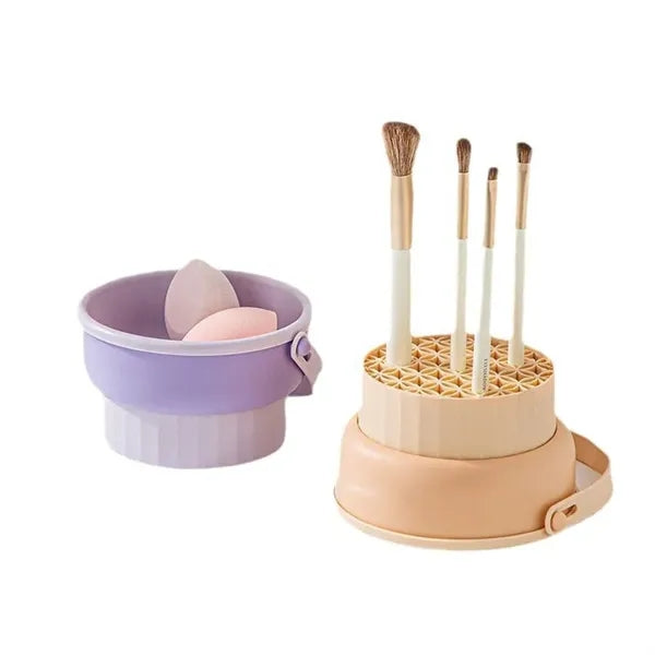 3" In 1 Silicone Makeup Brush Cleaner Bowl