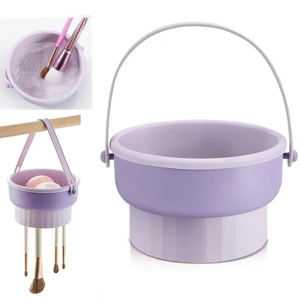 3" In 1 Silicone Makeup Brush Cleaner Bowl