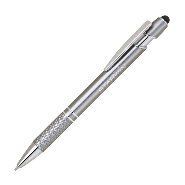 Aluminum ballpoint pen with stylus
