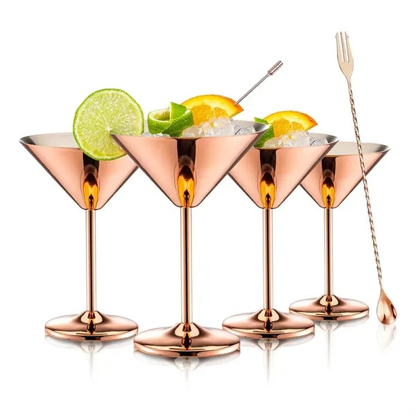 Stainless Steel Cocktail Glass