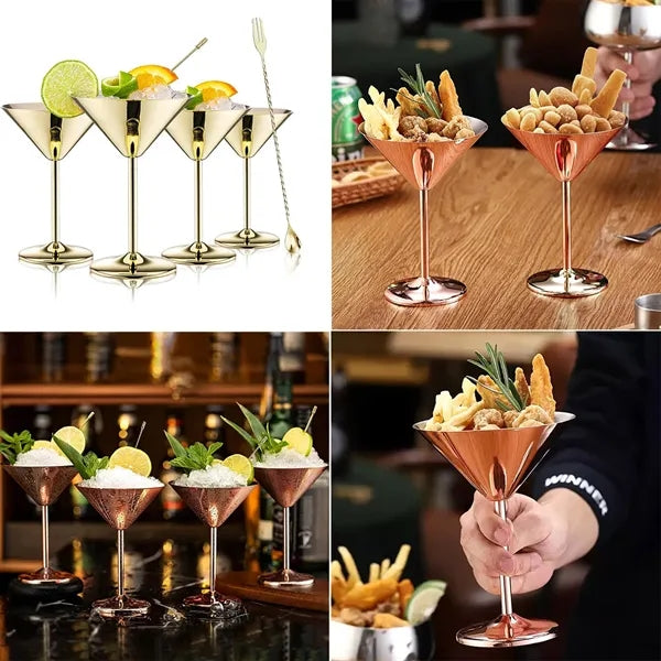 Stainless Steel Cocktail Glass