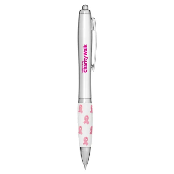 Breast Cancer Awareness Pink Ribbon Recycled ABS Ballpoin...
