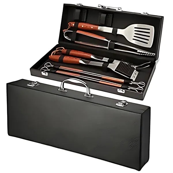 10-Piece Premium Stainless-Steel Grilling Set