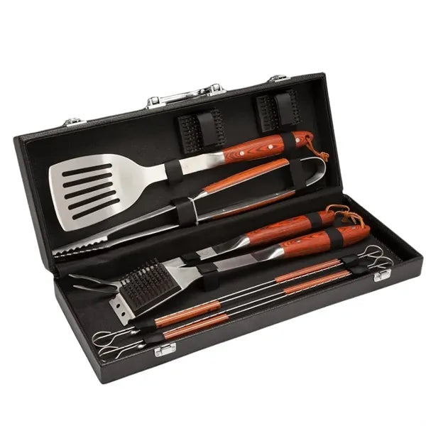10-Piece Premium Stainless-Steel Grilling Set