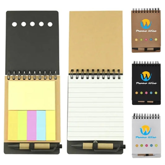 Mounted Paper Cover Book Set with Sticky Notepad Index Tabs
