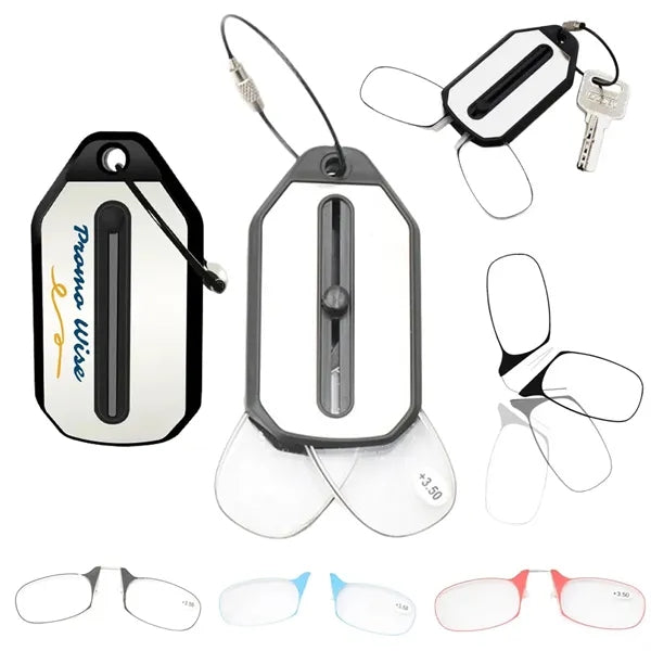 Foldable Ultra-Thin Frameless Read Glasses with Portable Box