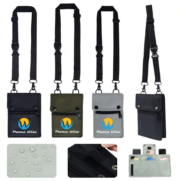 Waterproof Multi-Pocket Anti-Theft Oxford Crossbody Bag