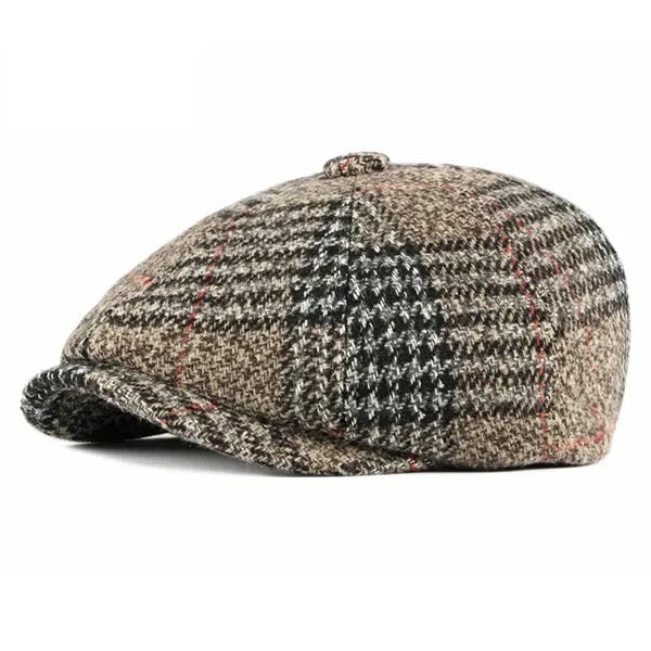 New unisex wool beret and artistic retro octagonal hat