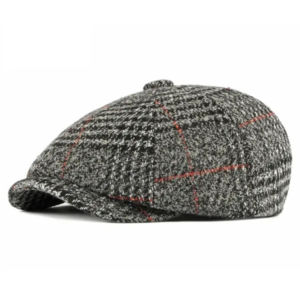 New unisex wool beret and artistic retro octagonal hat