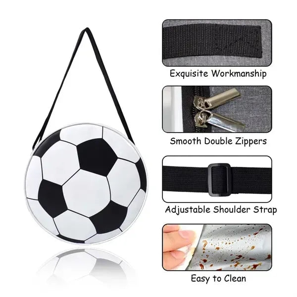 Football Insulated Thermal Cooling Lunch Shoulder Bag