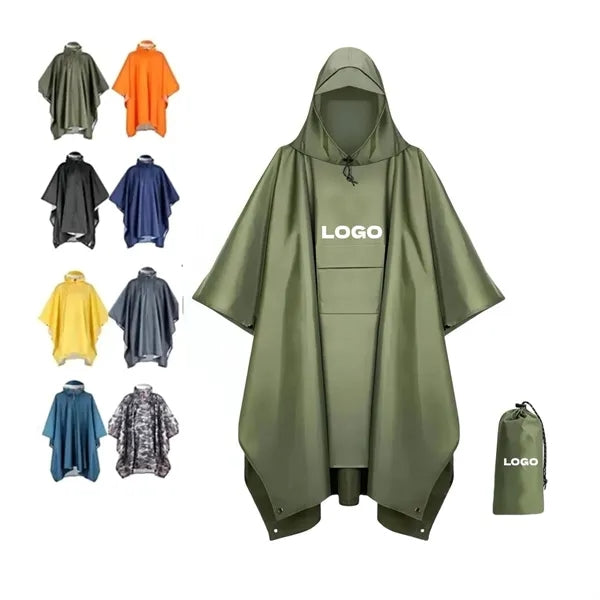 210T Military Rain Poncho 3-in-1 Shelter & Ground Sheet