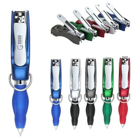 Folding Keychain Nail Clipper Ballpoint Pen