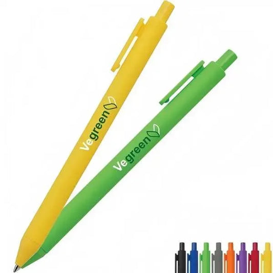 Rubberized Barrel Ballpoint Pen Fast
