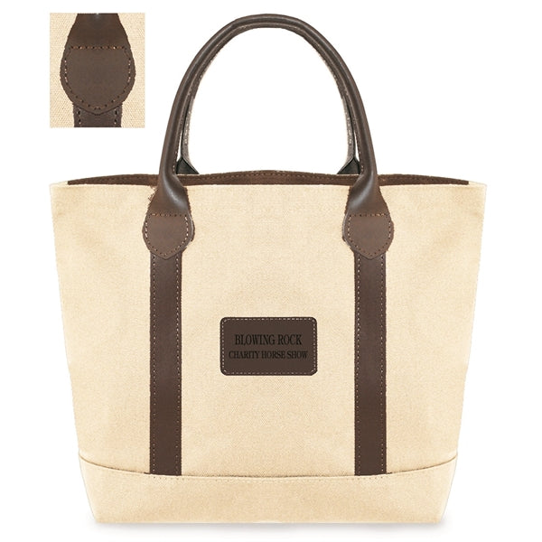 Large Tote with Cuff - 18 oz Natural Canvas