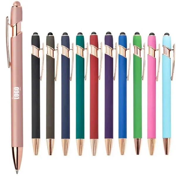 2-in-1 Stylus Retractable Ballpoint Pen