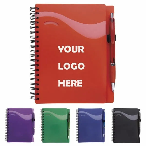 Polypro Notebook With Clear Front Pocket