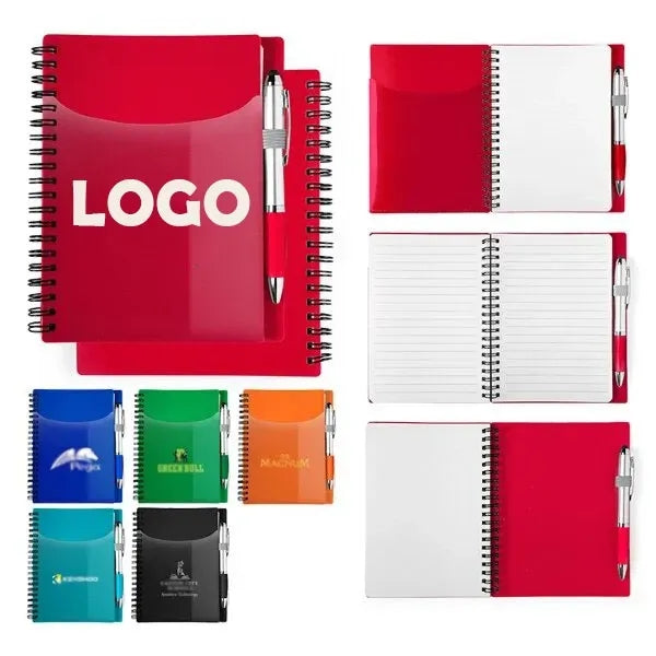 Polypro Notebook With Clear Front Pocket