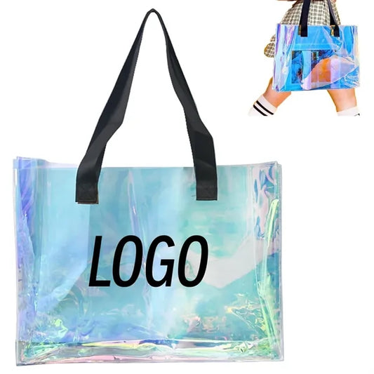 Clear Iridescent PVC Handbag